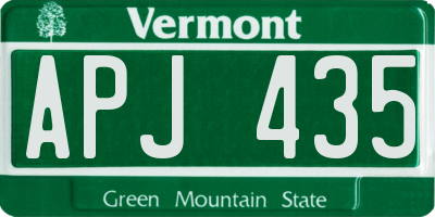 VT license plate APJ435