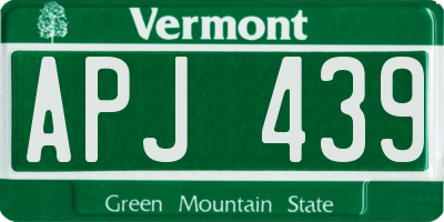 VT license plate APJ439