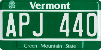 VT license plate APJ440