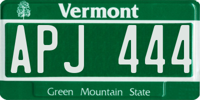 VT license plate APJ444
