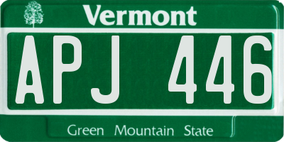 VT license plate APJ446