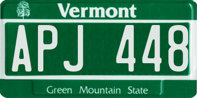 VT license plate APJ448
