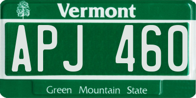 VT license plate APJ460