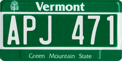 VT license plate APJ471
