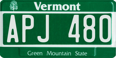 VT license plate APJ480