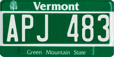 VT license plate APJ483