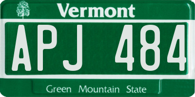 VT license plate APJ484