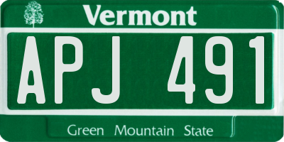 VT license plate APJ491