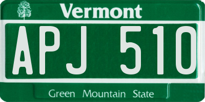 VT license plate APJ510