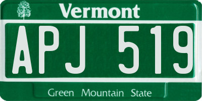 VT license plate APJ519