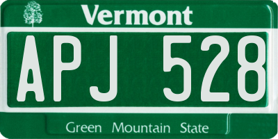 VT license plate APJ528