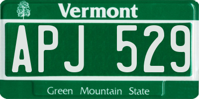 VT license plate APJ529