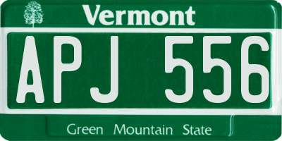 VT license plate APJ556