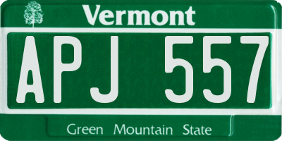 VT license plate APJ557