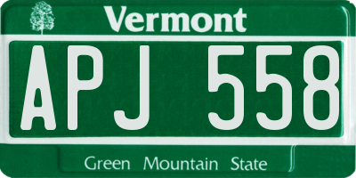 VT license plate APJ558