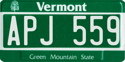VT license plate APJ559