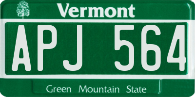 VT license plate APJ564