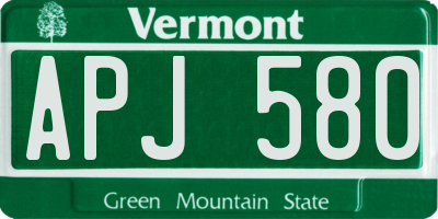 VT license plate APJ580