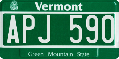 VT license plate APJ590