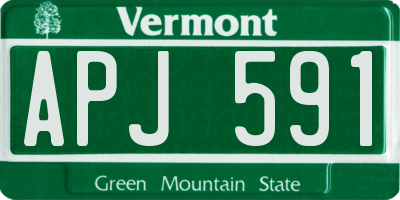 VT license plate APJ591