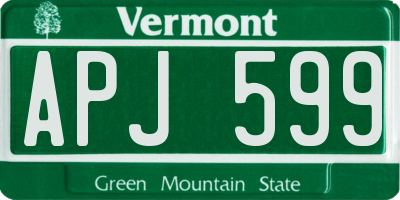VT license plate APJ599