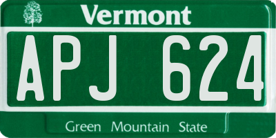 VT license plate APJ624