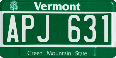 VT license plate APJ631