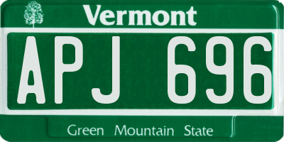 VT license plate APJ696