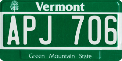 VT license plate APJ706