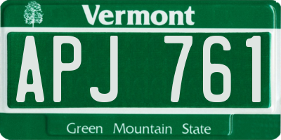 VT license plate APJ761