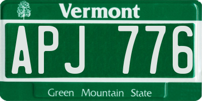 VT license plate APJ776