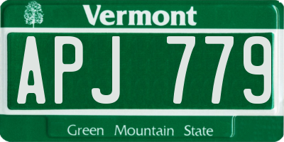 VT license plate APJ779