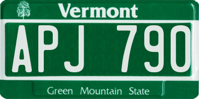 VT license plate APJ790
