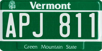VT license plate APJ811