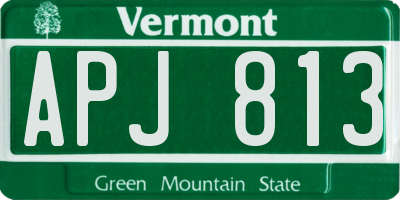 VT license plate APJ813