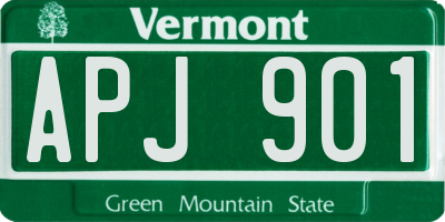 VT license plate APJ901