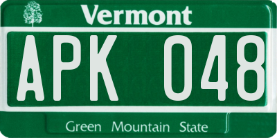 VT license plate APK048