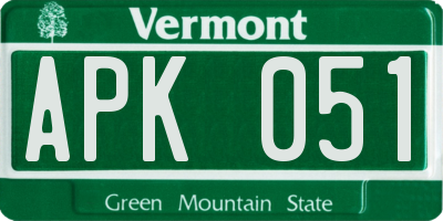 VT license plate APK051