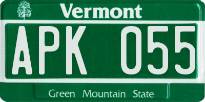 VT license plate APK055