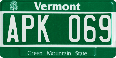 VT license plate APK069