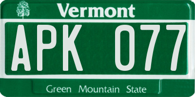 VT license plate APK077