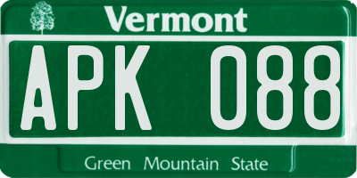 VT license plate APK088