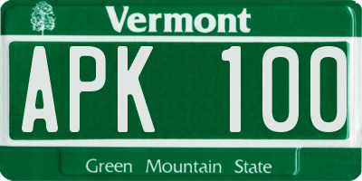 VT license plate APK100