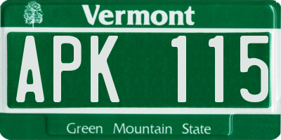 VT license plate APK115