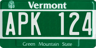 VT license plate APK124