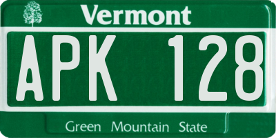 VT license plate APK128
