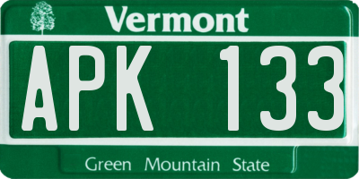 VT license plate APK133