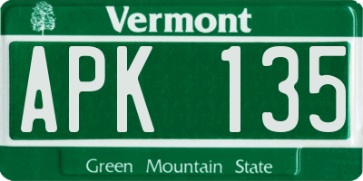 VT license plate APK135