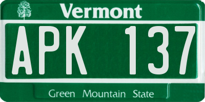VT license plate APK137