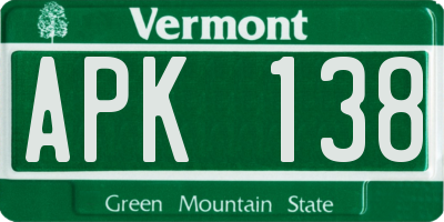 VT license plate APK138